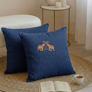 Cotton Solid Plain Soft Breathable Handmade <b>Cushion</b> <b>Cover</b> Bedding Pillow <b>Cover</b> for Home and Hotel - Product Image 2