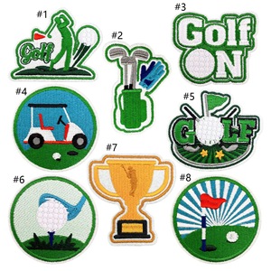 Parches Bordados Personalizables Más Vendidos para Deportes de Golf, Parches Deportivos Grandes de PVC Termoadhesivos, Lentejuelas en Forma de Corazón para Gorras - Product Image 2
