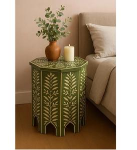 Mesa de Centro de Incrustaciones de Hueso de la Mejor Calidad con Patrón Artesanal de Lujo para Boutiques y Salas de Estar a Precio de Mayoreo - Product Image 1