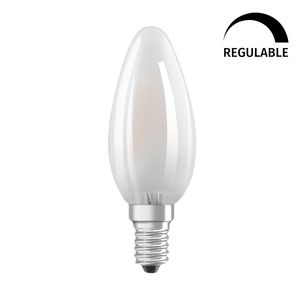หลอดไฟ LED แบบดัดแปลง รุ่นด้าน ปรับความสว่างได้ รูปทรงเทียน ขั้ว E14 5 วัตต์ 2700K 470 ลูเมน (Osram 4058075436985) - Product Image 1