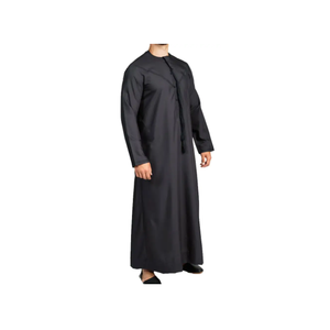 Style koweïtien moderne XXL arabe saoudien hommes Thobes Jubbah robe islamique de haute qualité Logo personnalisé ethnique Thobe / Thawb - Product Image 5