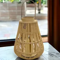 Rotin Antique Lanternes avec Jambes Osier Bambou Bougeoirs Lampe Couvre Vietnam Décoration pour Mariage Décor À La Maison