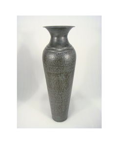 Elegant Designed Grey Hammered Metal <b>Vase</b> Dot Wholesale Large Floor <b>Vases</b> <b>Stands</b> Metal Flower <b>Vase</b> - Product Image 1