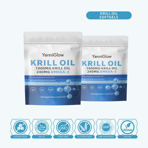 YanniGlow OEM ODM Omega-<span class=keywords><strong>3</strong></span> Minyak Krill Kapsul Lunak Organik Vegan Suplemen Pendukung Pencernaan Vitamin Perawatan Kesehatan Dewasa - Product Image 5