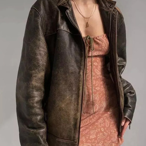 Chaqueta de Cuero Genuino, Nueva Moda, Chaqueta para Mujer con Cuero 100% Genuino, Precio de Mayoreo, Chaquetas de Cuero para Mujer - Product Image 3