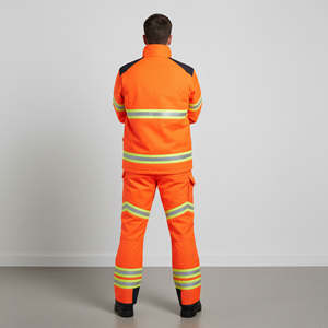 Overol de Seguridad para Trabajo de Invierno para Hombre, 2 Colores con Tiras Reflectantes, ANSI Clase 2, Traje de Trabajo con Luz LED Intermitente - Product Image 2