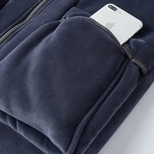 Cachemire hommes sweats à capuche + gilets + pantalons trois pièces ensembles hommes hiver Plus velours épais survêtement décontracté laine d'agneau ensemble hommes chaud - Product Image 4