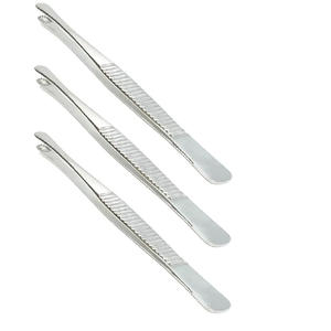 3 Fórceps de tejido ruso 6 "Instrumentos dentales quirúrgicos Acero inoxidable - Product Image 1