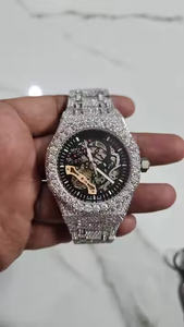 <b>Mens</b> Stylish <b>Quartz</b> Moment <b>Watch</b> with Moissanite Diamond Look Office Work Party Function & Gift <b>Watch</b> for <b>Men</b> - Product Image 4