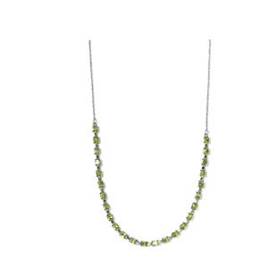 Natural Oval Cut Peridot Tennis Necklace Sterling Silver Women Tennis August Birthstone Necklace Women Gift Necklace Party Wear - Product Image 4