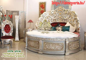 Classic Walnut Finish Baroque Bedroom Furniture <b>Royal</b> Gold & Brown Finish <b>Bed</b> Room Furniture Traditional Look Teak Wooden <b>Bed</b> - Product Image 4