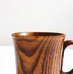 Tasse à thé en bois personnalisée avec couvercle en bois et cuillère en bambou pour décoration de cuisine rustique et usage quotidien à prix abordable - Product Image 3