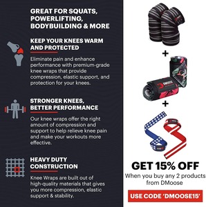 Cheap Price Adjustable Sports <b>Knee</b> Brace Elastic <b>Support</b> <b>Knee</b> <b>Strap</b> Wraps for Weightlifting <b>Knee</b> Wraps for Squats - Product Image 3