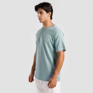 เสื้อยืด Move Max Mint ทรงสลิมฟิต ดีไซน์เรียบง่าย พิมพ์ลายสกรีน ผ้าถักระบายอากาศได้ดี ความยาวสั้น - Product Image 3