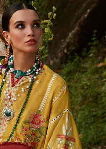 Vêtements de soirée pour dames 3 pièces pelouse Salwar Kameez indien pakistanais pour femmes longueur au sol brodé entièrement cousu prêt à l'emploi - Product Image 4