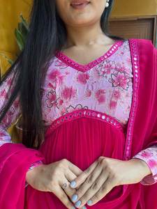 Aanrakli salwar kameez ลายคอแฟนซีสำหรับผู้หญิงและเด็กผู้หญิงสวมใส่สบายในทุกวันและฤดูร้อน - Product Image 2