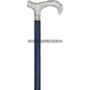 ไม้เท้าอะลูมิเนียมสำหรับเดินดีไซน์แฟนซีที่ไม่เหมือนใครสีเงินขัดเงาเงางามดีไซน์เนอร์ลายดอกกุหลาบ - Product Image 5