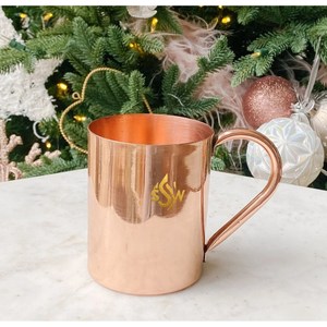 แก้วมักแบบปั่นทำจากทองแดงมอสโกทำจากทองแดงมีโลโก้และด้ามจับทองเหลือง - Product Image 4