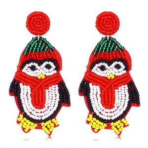 Noël pingouin goutte balancent artisanat perlé broderie boucles d'oreilles de haute qualité et de qualité supérieure à la mode par Hiba Enterprises - Product Image 3