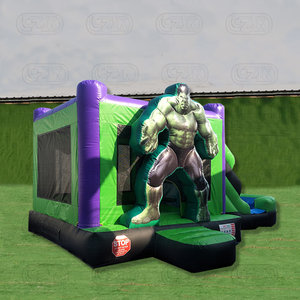 Siêu heros Đảng Inflatable nhảy bouncy lâu đài Bouncer đáng kinh ngạc Inflatable nhà trả lại Combo với trượt nước - Product Image 5