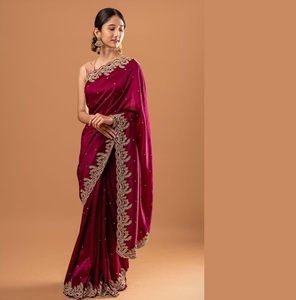 Indian Boutique Bollywood Designer Red Black Rangoli Sari Exclusivo Fancy Última calidad premium Sari Ropa de fiesta étnica - Product Image 1