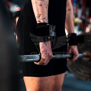 Crochet de musculation unisexe de haute qualité en cuir néoprène avec nouveau design logo exercice d'entraînement sportif - Product Image 5