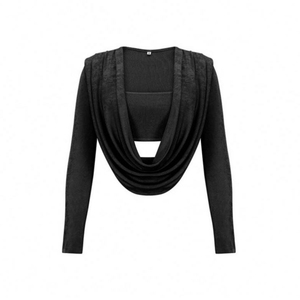 เสื้อครอปท็อปผู้หญิงเซ็กซี่ ปี 2026 แขนสั้น คอวี ลายพิมพ์ 3 มิติ ลายสก็อต ประดับลูกปัด สำหรับฤดูใบไม้ผลิและฤดูร้อน - Product Image 4