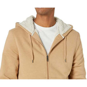 Giacca Invernale Casual da Uomo Buffalo David Bitton in Vera Pelle Beige con Cappuccio e Fodera in Pelliccia Sintetica, Chiusura a Zip, Taglia XS - Product Image 2