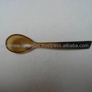 Luxury Polished Buffalo Horn <b>Spoons</b> <b>Small</b> Natural Crafted Viking Horn <b>Spoons</b> for Caviar Serving Wholesale - Product Image 3