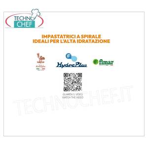 Mélangeur spiral FIMAR 12 kg à haute hydratation pour boulangerie, tête relevable et bol fixe, commandes mécaniques pour farine de blé et de maïs - Product Image 3