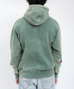Sweat à capuche unisexe surdimensionné en molleton de coton épais, délavé à l'acide, respirant, style vintage, pour l'hiver HMB-MH-191 - Product Image 2