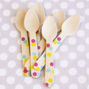 Cuillère en bois jetable de haute qualité de 16cm pour le camping - Product Image 6