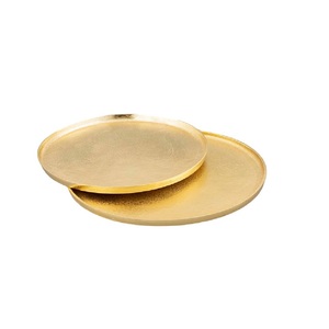 Plateau de service en aluminium, design unique argenté, élégant, luxueux, décoratif - Product Image 4