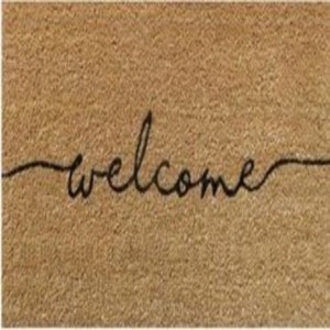 PVC Backed Coir <b>Mat</b> for Outdoor Use Solid Color Natural Printed Durable Anti Slip Washable Eco-Friendly Modern Machine Made - Product Image 1