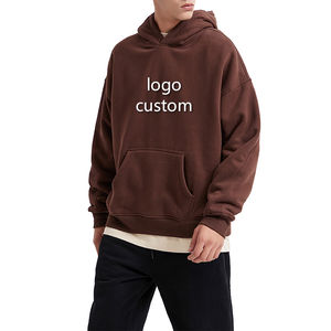 เสื้อฮู้ดกระเป๋าจิงโจ้มีฮู้ดแบบสวมหัวมีกระเป๋าโลโก้ออกแบบได้ตามต้องการแฟชั่นใหม่สไตล์ลำลองหนาสีทึบกางเกงม้า - Product Image 1