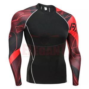 Camiseta de compresión de boxeo de manga larga multifuncional MMA Rash Guard para hombre, estampado personalizado, transpirable, recién llegado, ropa de MMA - Product Image 1
