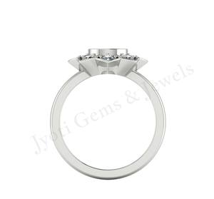 แหวนเงินคุณภาพสูง ปี 2025 ขนาด 6 มม. แบบเรียบง่าย กึ่งสำเร็จรูป ประดับเพชรซิร์คอนลายดอกไม้ สำหรับงานศพ สวยงาม ขายส่ง อุปกรณ์ทำเครื่องประดับ - Product Image 6