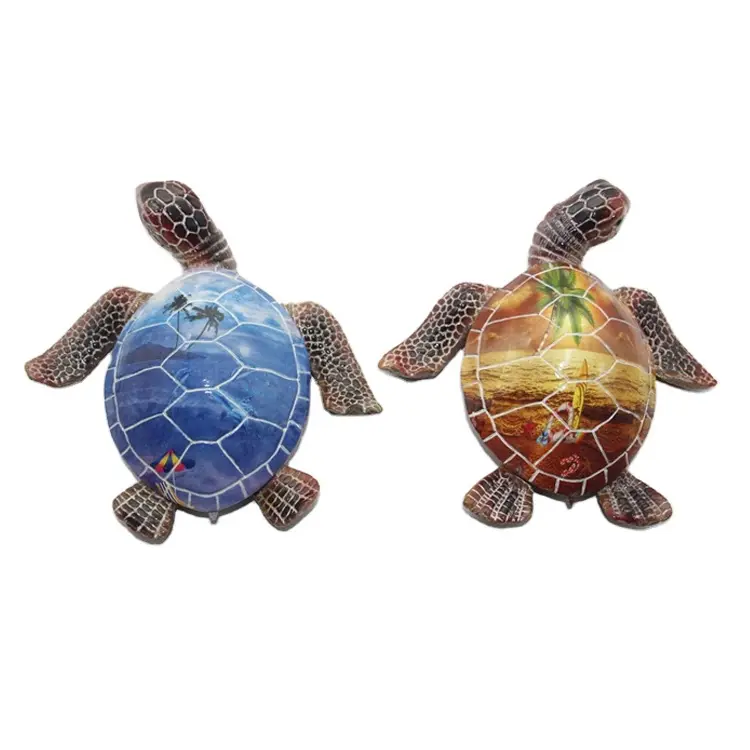 Wholesale polyresin turtle statue beach souvenir sea turtles figurine resin ornaments