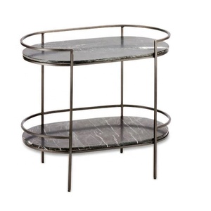 Two tier Marble Iron Drink Side Table Modern Metal <b>Stool</b> High Quality Commercial Buyers Hot Selling Best 2022 Moradabad Export - Product Image 1