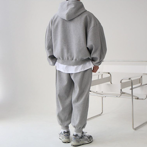 DEC Hommes Heavyweight Vintage Unisexe Haute Qualité Personnalisé Double Fermeture Éclair Blanc Zip Up Hommes Hoodies & Sweatshirts - Product Image 3
