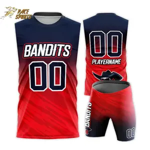 Sublimation personnalisée Football américain 7 V 7 Uniformes imprimés pour jeunes 7 Ensembles d'uniformes de football 7 sur 7 coupe régulière Vente en gros - Product Image 1