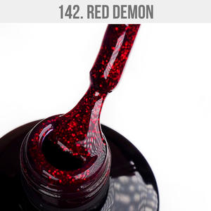UV LED Gel Polish Color - Made in EU - CPNP - Gel Polish 142 - Red Demon 12ml - Mystic Nails - Product Image 2