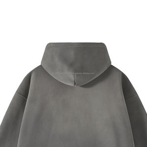 Nueva llegada de alta calidad 100% algodón resistente hombres lavado ácido cremallera Sudadera con capucha precio de fábrica ligero hecho hombres cremallera Sudadera con capucha - Product Image 4