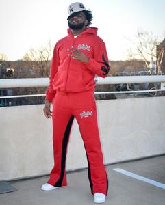 Conjunto de pantalones de chándal y Sudadera con capucha desgastados con lavado ácido con logotipo bordado de algodón 100% personalizado - Product Image 2