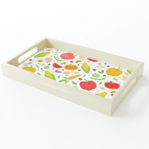 Modern Rustic Enamel Design Wooden Bamboo Serving Tray for <b>Kitchen</b> Home Hotel Restaurant Wedding Art Style Wholesale Supplier - Product Image 2