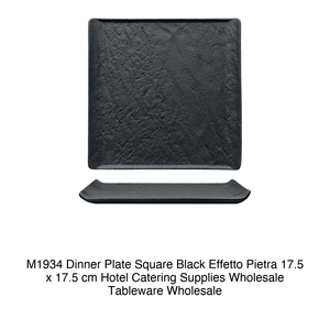 Plato Cuadrado Negro Efecto Piedra M1934, 17.5 x 17.5 cm, Suministros para Hostelería, Vajilla al por Mayor - Product Image 2
