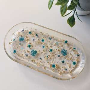 ถาดเรซิ่นทำมือสำหรับจัดโต๊ะอย่างมีสไตล์ ถาดเสิร์ฟเค้ก น้ำผลไม้ และอาหาร สำหรับใช้ในบ้านและโรงแรม - Product Image 5
