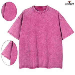 Ropa de verano Camiseta lavada con ácido con impresión de logotipo personalizado de alta calidad Camiseta lavada con ácido de secado rápido para hombres - Product Image 2