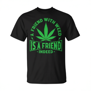 T-Shirt Promozionale Marijuana 'Un Amico con la Marijuana è Veramente un Vero Amico' per Amici con Benefici - Product Image 2