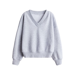 เสื้อสเวตเชิ้ตผู้หญิงแบบคอกลม แขนยาว ผ้าถักนิตติ้งเนื้อฟลีซ ระบายอากาศได้ดี ปักลายและลายนูน  แบบเรียบง่าย เป็นมิตรกับสิ่งแวดล้อม สำหรับฤดูหนาว - Product Image 1